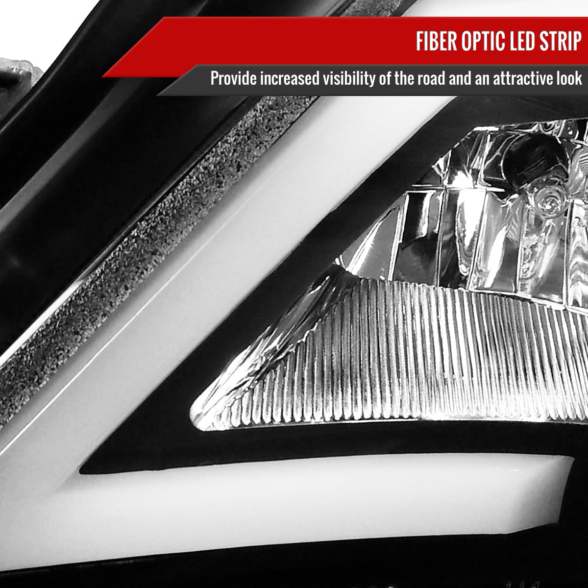 2008-2014 Subaru Impreza WRX/ 2008-2011 Outback Sport LED Bar Projector Headlights (Matte Black Housing/Clear Lens)
