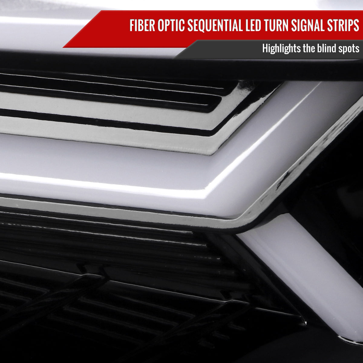 2015-2021 Subaru Impreza WRX STI LED Bar Sequential Turn Signal (Glossy Black Housing/Clear Lens)