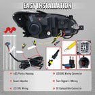 2015-2021 Subaru Impreza WRX STI Projector Headlights Sequential LED Switchback DRL (Black Housing / Clear Lens)