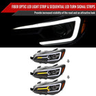 2015-2021 Subaru Impreza WRX STI LED Bar Sequential Turn Signal (Matte Black Housing/Clear Lens)