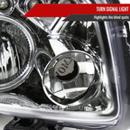 2008-2010 Scion xB Single Halo Projector Headlights (Chrome Housing/Clear Lens)