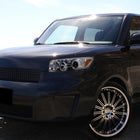 2008-2010 Scion xB Single Halo Projector Headlights (Chrome Housing/Clear Lens)