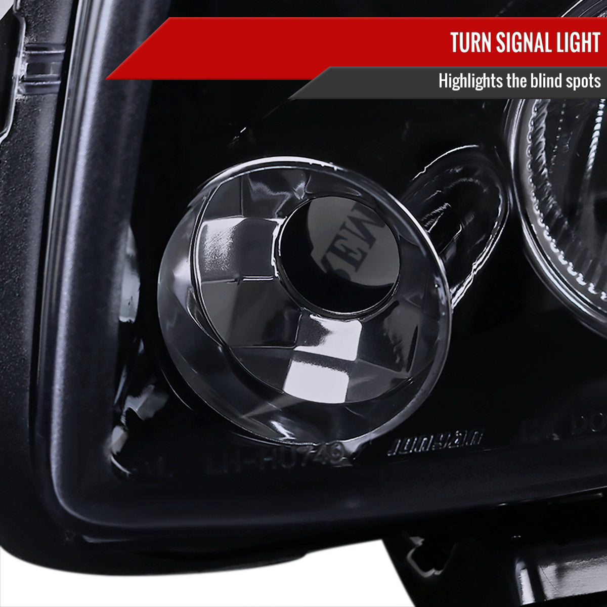 2008-2010 Scion xB Single Halo Projector Headlights (Glossy Black Housing/Smoke Lens)