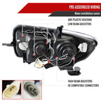 2008-2010 Scion xB Single Halo Projector Headlights (Glossy Black Housing/Smoke Lens)