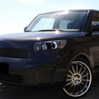 2008-2010 Scion xB Single Halo Projector Headlights (Glossy Black Housing/Smoke Lens)