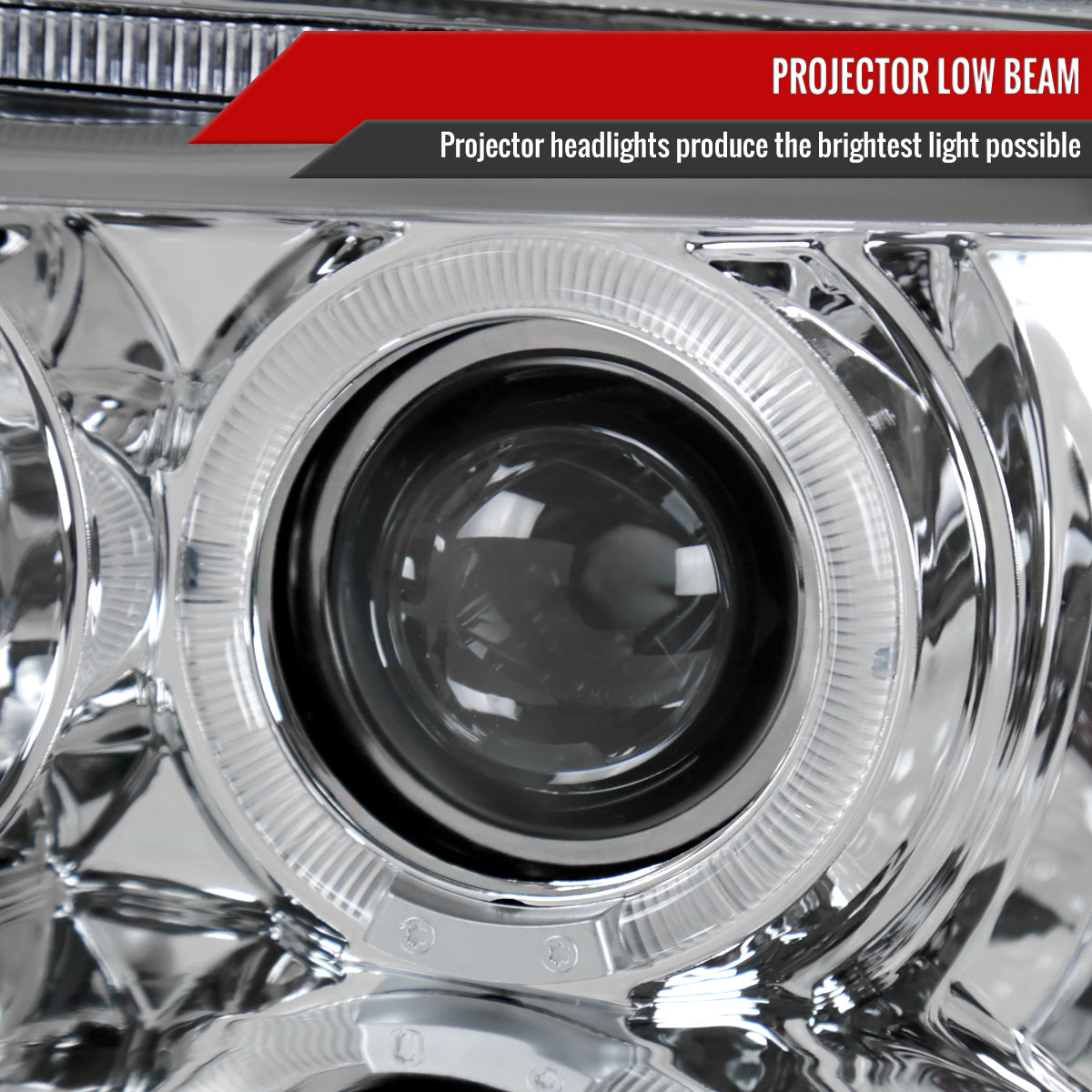 2005-2012 Nissan Xterra Dual Halo Projector Headlights (Chrome Housing/Clear Lens)