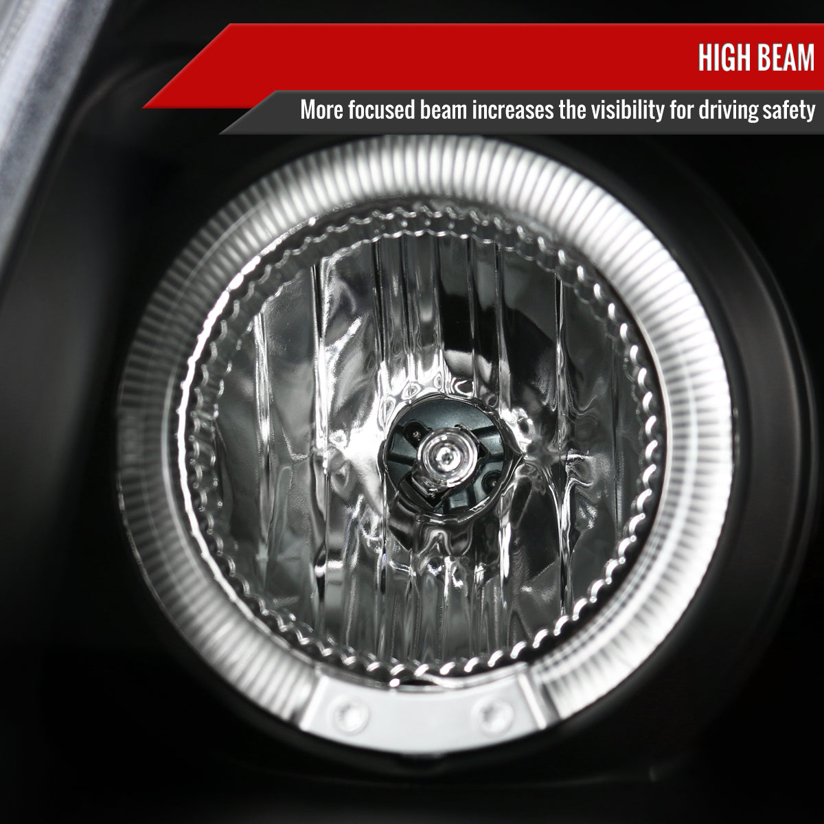2005-2012 Nissan Xterra Dual Halo Projector Headlights (Matte Black Housing/Clear Lens)