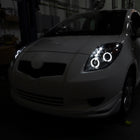 2006-2008 Toyota Yaris Dual Halo Projector Headlights (Matte Black Housing/Clear Lens)