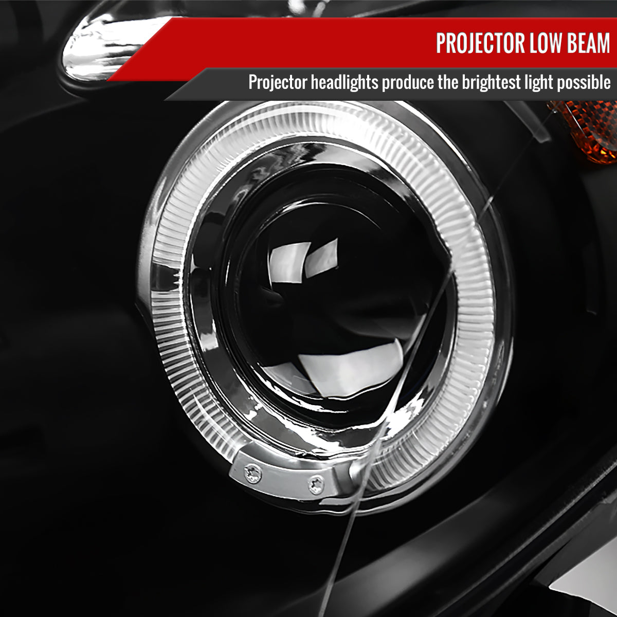 2006-2008 Toyota Yaris Dual Halo Projector Headlights (Matte Black Housing/Clear Lens)