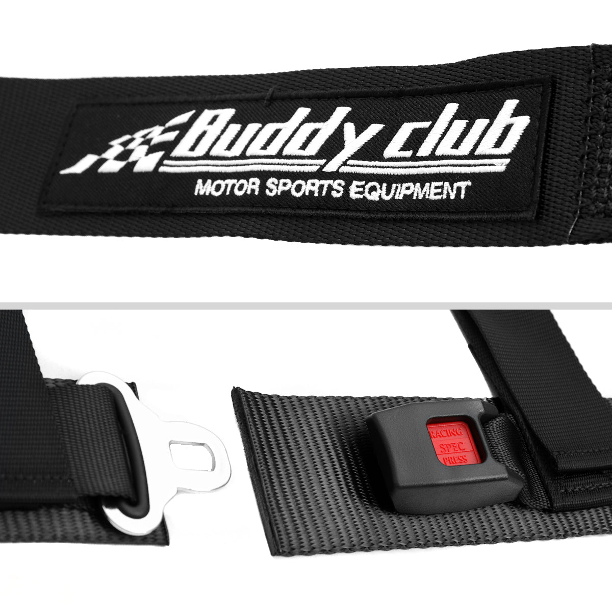 Buddy Club Black Racing Spec 4 Point Seat Harness