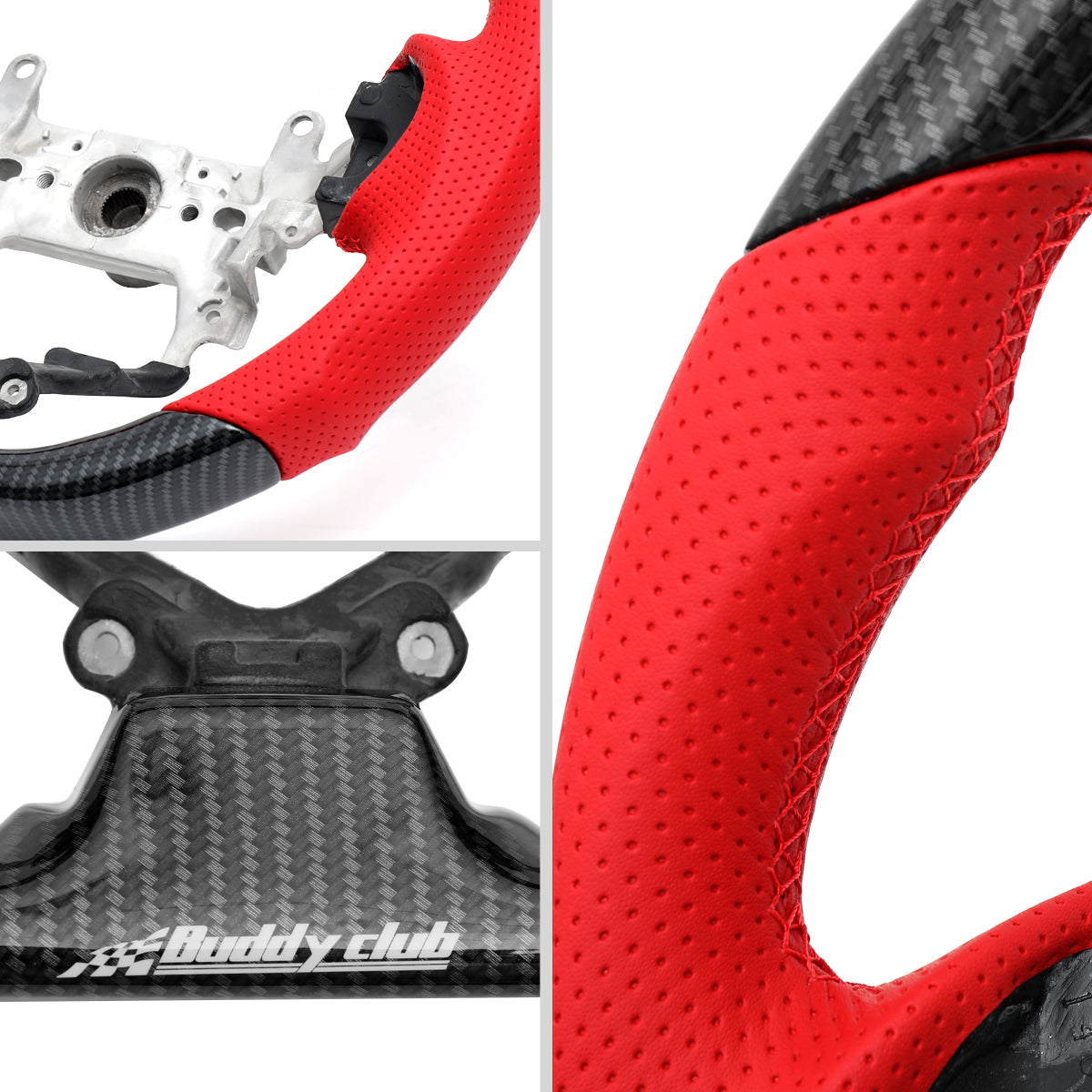 2012-2015 Honda Civic Buddy Club Steering Wheel Carbon Look Time Attack Style
