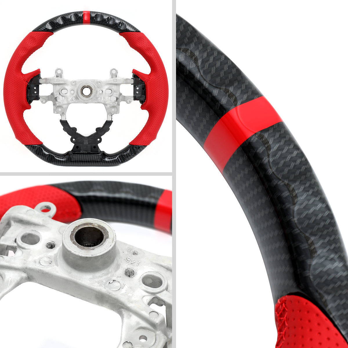 2012-2015 Honda Civic Buddy Club Steering Wheel Carbon Look Time Attack Style