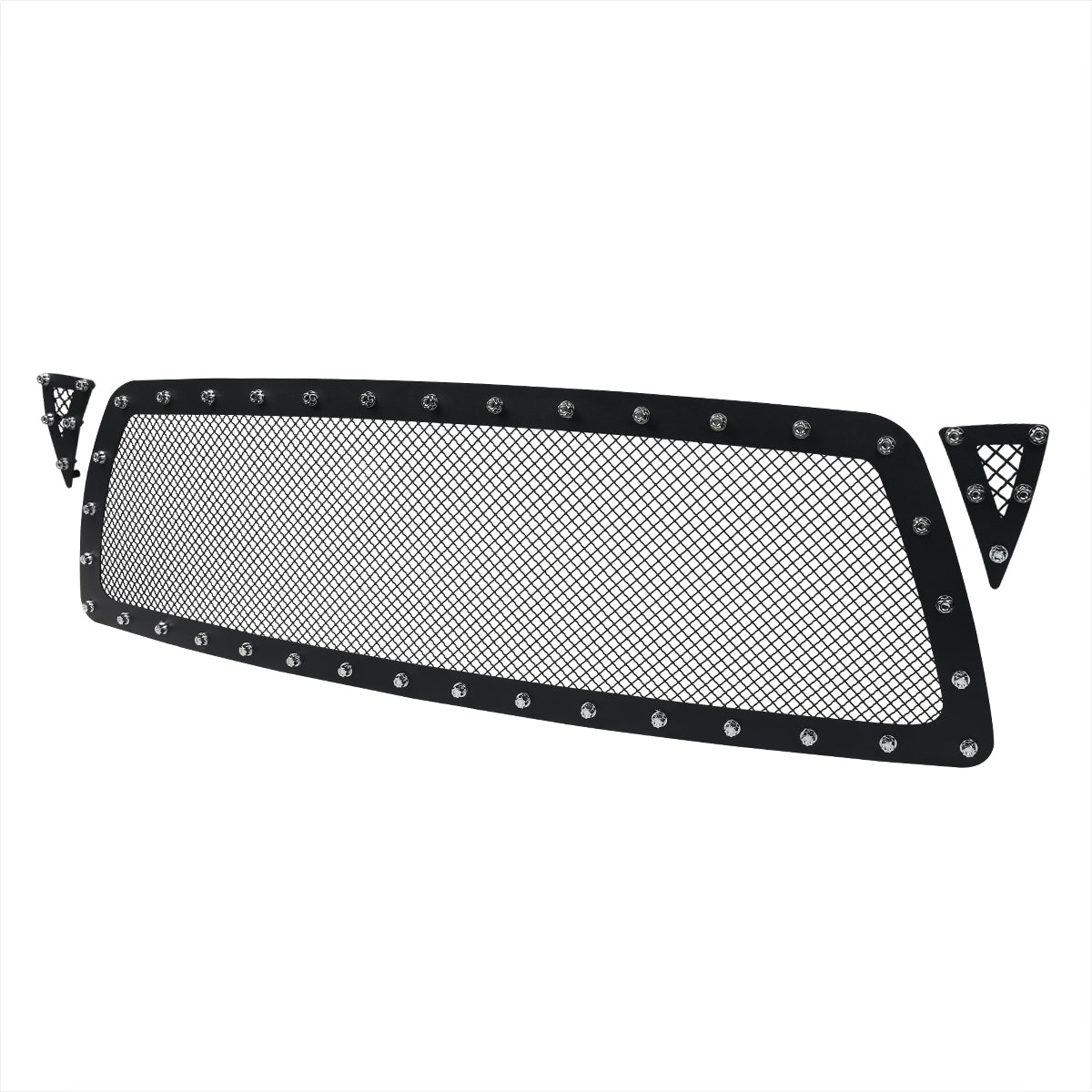 2005-2011 Toyota Tacoma Rivet Style Stainless Steel 3PC Mesh Grille insert (Black)