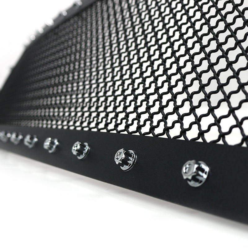 2012-2015 Toyota Tacoma Rivet Style Black Stainless Steel Mesh Grille Insert