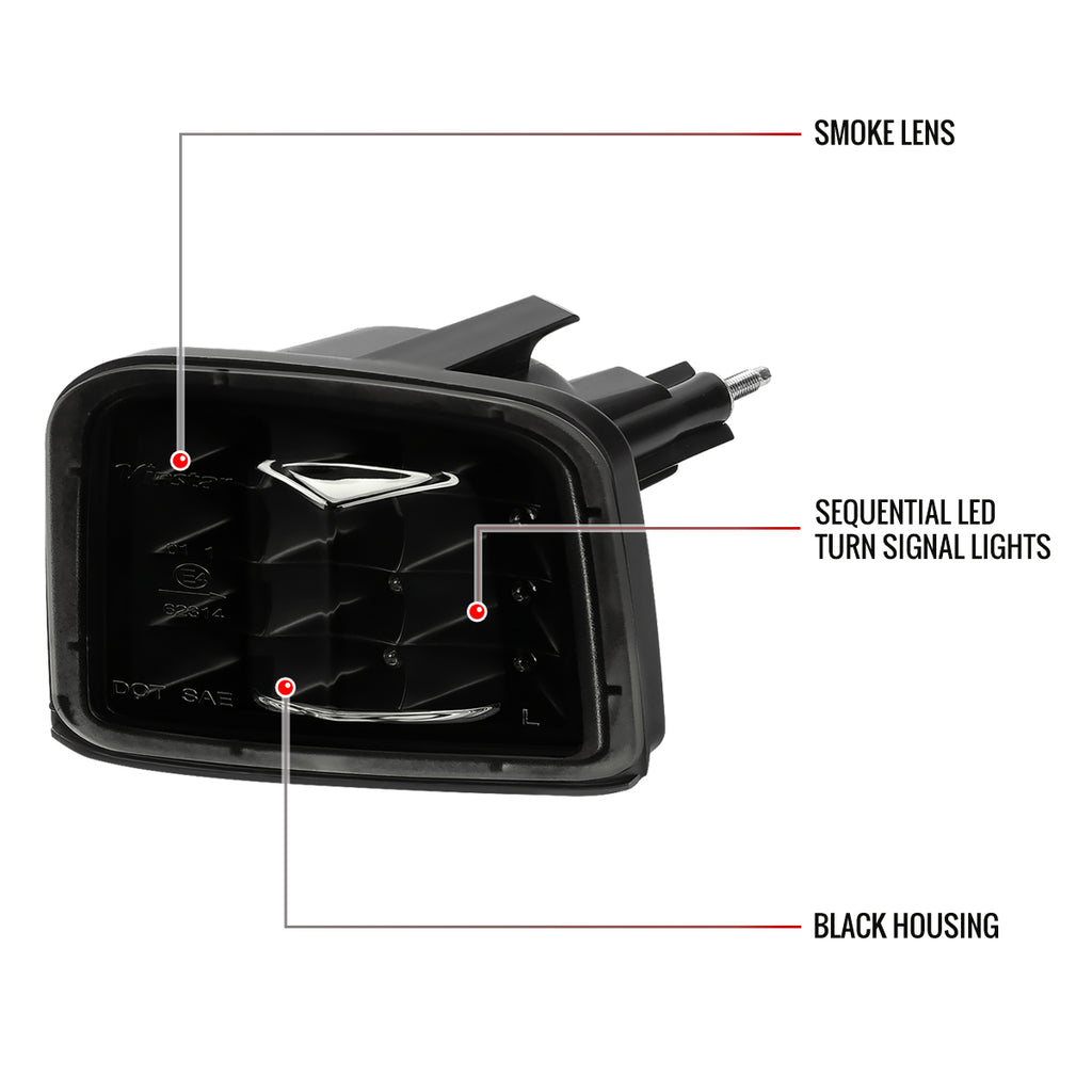 2015-2021 Subaru WRX / 2015-2017 WRX STI Sequential Front Bumper LED Turn Signal Lights (Matte Black Housing/Smoke Lens)