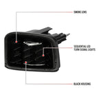 2015-2021 Subaru WRX / 2015-2017 WRX STI Sequential Front Bumper LED Turn Signal Lights (Matte Black Housing/Smoke Lens)