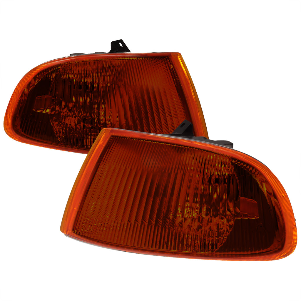 1992-1995 Honda Civic 2/3DR Corner Lights (Chrome Housing/Amber Smoke Lens)
