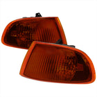 1992-1995 Honda Civic 2/3DR Corner Lights (Chrome Housing/Amber Smoke Lens)