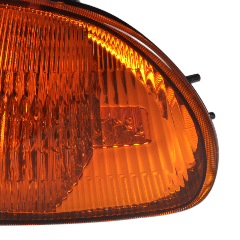 1992-1995 Honda Civic Sedan Corner Lights (Chrome Housing/Amber Lens)