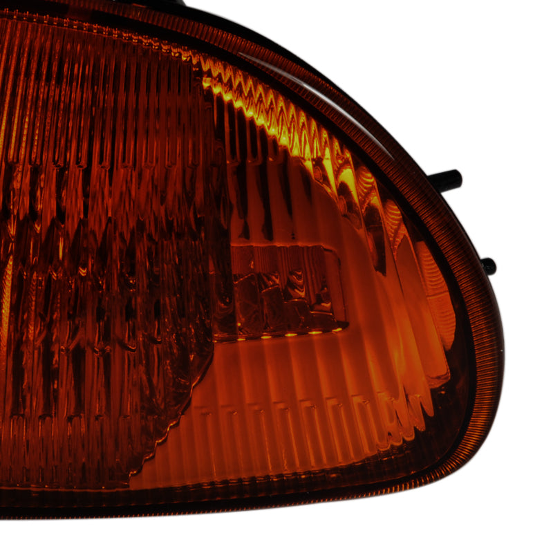 1992-1995 Honda Civic Sedan Corner Lights (Chrome Housing/Amber Smoke Lens)