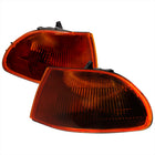 1992-1995 Honda Civic Sedan Corner Lights (Chrome Housing/Amber Smoke Lens)