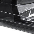 1995-2001 Subaru Impreza Factory Style Crystal Headlights w/ Amber Lens Corner Signal Lights (Matte Black Housing / Clear Lens)