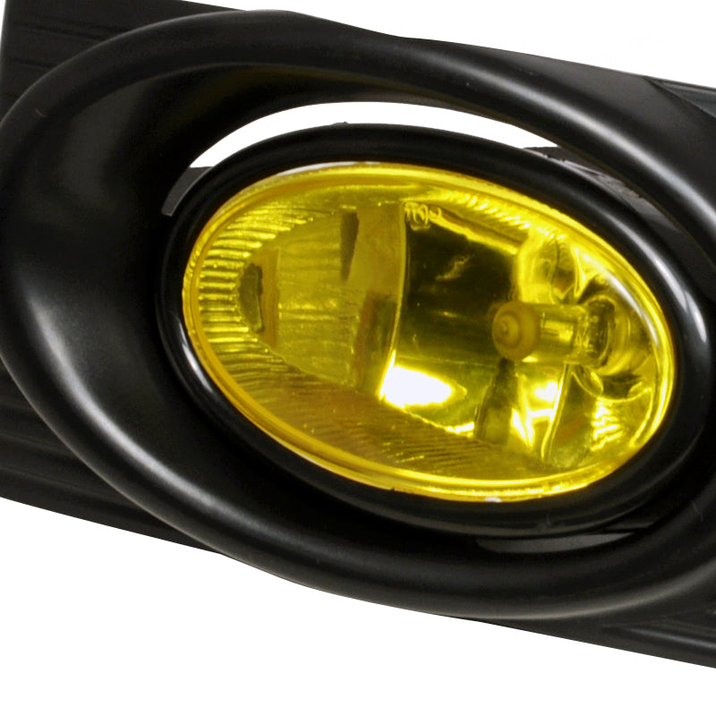 2001-2002 Honda Accord Sedan H11 Fog Lights Kit (Chrome Housing/Yellow Lens)