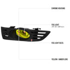 2003-2005 Honda Accord Coupe H11 Fog Lights Kit (Chrome Housing/Yellow Lens)