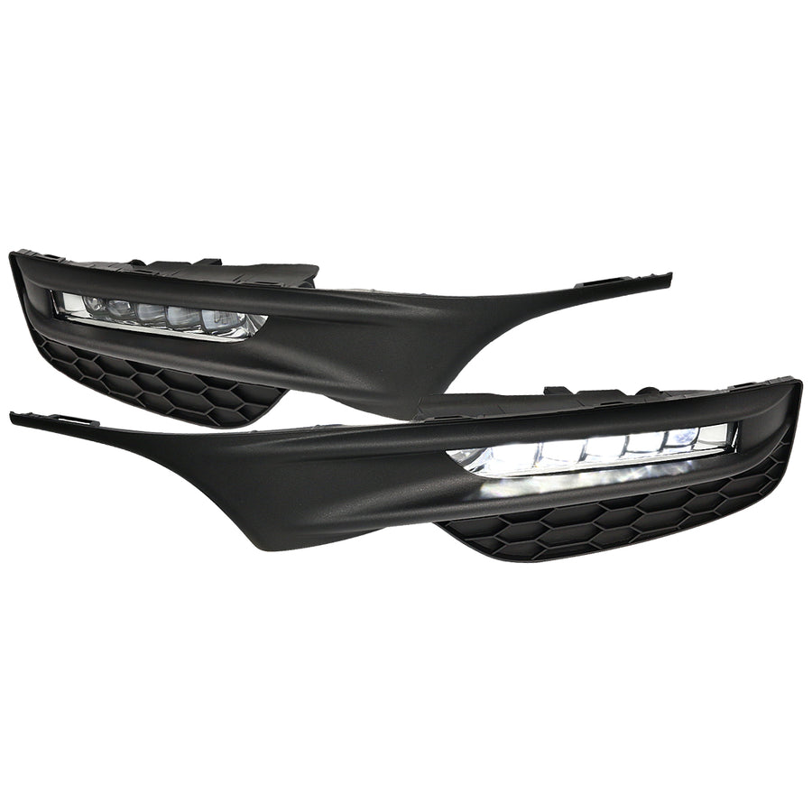 2016-2017 Honda Accord Sedan LED Fog Lights Kit (Chrome Housing/Clear Lens)