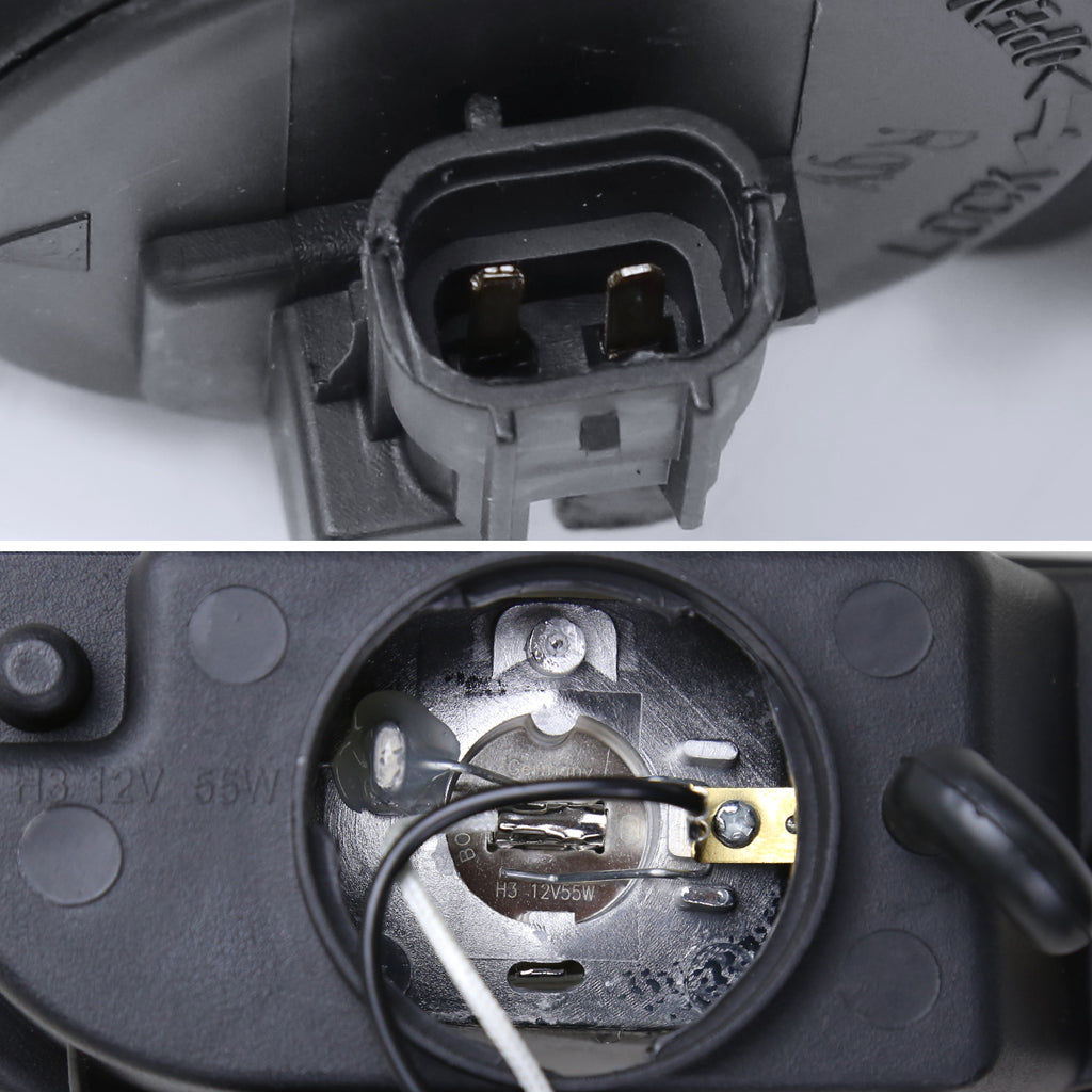2001-2002 Toyota Corolla H3 Fog Lights (Chrome Housing/Clear Lens)