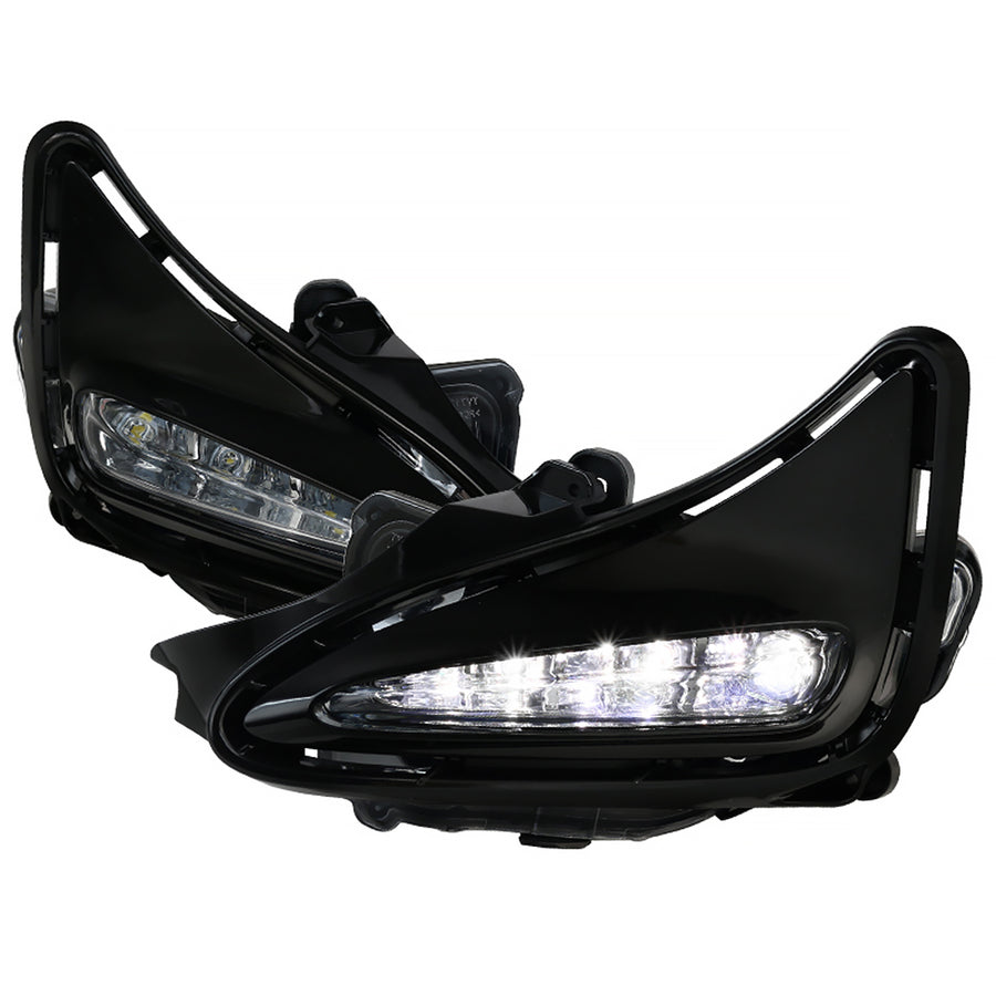 2017-2018 Toyota Corolla LED Fog Lights Kit (Chrome Housing/Clear Lens)