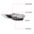 2015-2016 Honda CR-V H8 Fog Lights w/ Switch & Wiring Harness (Chrome Housin/Clear Lens)