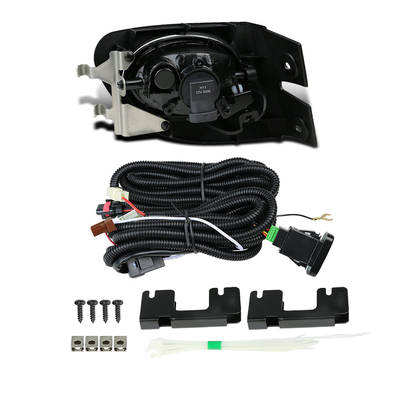 2002-2005 Honda Civic Si Hatchback Ep3 H11 Fog Lights Kit (Chrome Housing/Yellow Lens)