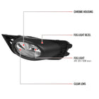 2009-2011 Honda Civic Sedan H11 Fog Lights Kit (Chrome Housing/Clear Lens)