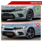 2022-2023 Honda Civic Sedan/Hatchback H8 Bumper Fog Lights Kit (Chrome Housing/Clear Lens)