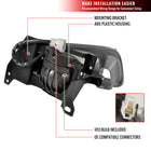 1992-1995 Honda Civic Coupe/Hatchback H3 Fog Lights Kit (Chrome Housing/Smoke Lens)