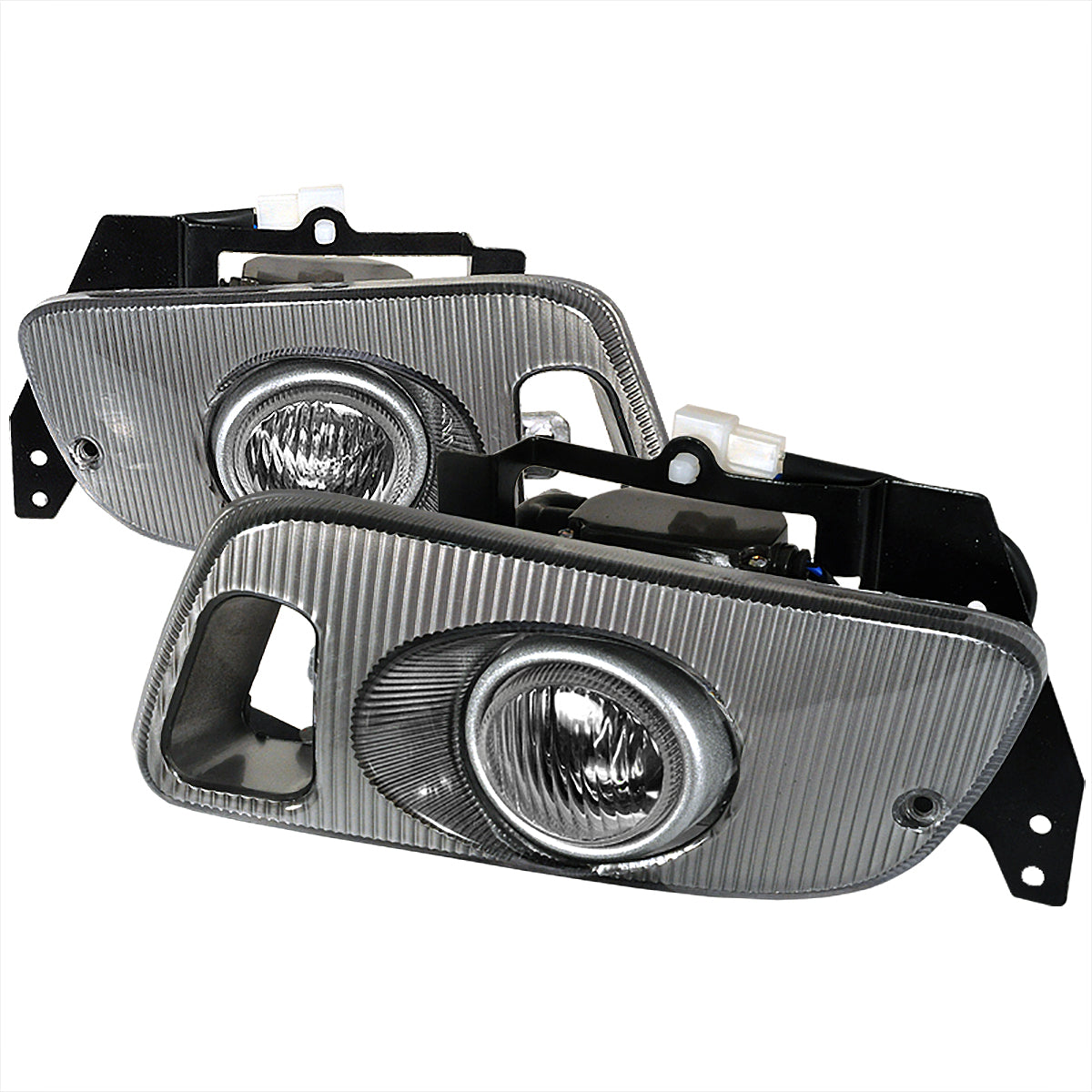 1992-1995 Honda Civic Coupe/Hatchback H3 Fog Lights Kit (Chrome Housing/Clear Lens)