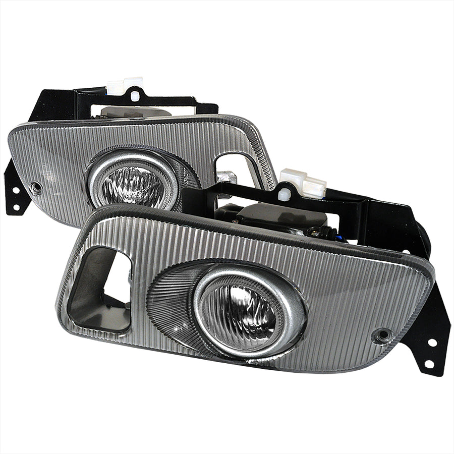 1992-1995 Honda Civic Coupe/Hatchback H3 Fog Lights Kit (Chrome Housing/Clear Lens)