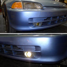 1992-1995 Honda Civic Sedan H3 Fog Lights Kit (Chrome Housing/Yellow Lens)