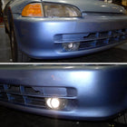 1992-1995 Honda Civic Sedan H3 Fog Lights Kit w/ Switch & Wiring Harness (Chrome Housing/Clear Lens)