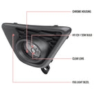 2013-2016 Mazda CX-5 H11 Fog Lights Kit w/ Switch & Wiring Harness (Chrome Housing/Clear Lens)