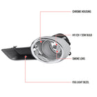 2008-2011 Toyota Highlander H11 Fog Lights Kit w/ Switch & Wiring Harness (Chrome Housing/Clear Lens)