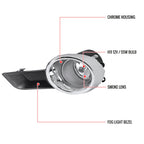 2008-2011 Toyota Highlander H11 Fog Lights Kit w/ Switch & Wiring Harness (Chrome Housing/Clear Lens)