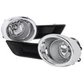 2008-2011 Toyota Highlander H11 Fog Lights Kit w/ Switch & Wiring Harness (Chrome Housing/Clear Lens)