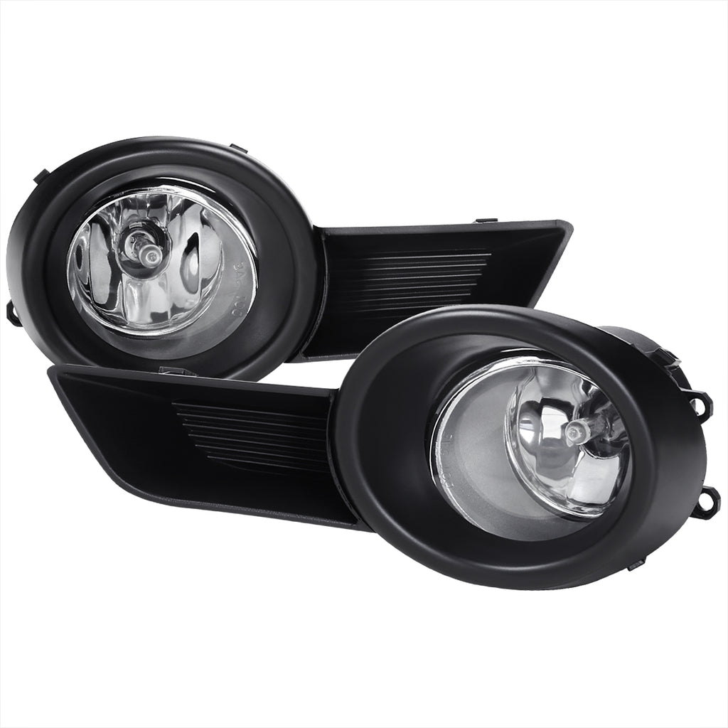 2008-2011 Toyota Highlander 12V/55W H11 Fog Lights Kit (Chrome Housing/Clear Lens)