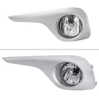 2011-2013 Toyota Highlander 7117 Fog Lights Kit w/ Switch & Wiring Harness (Chrome Housing/Clear Lens)