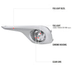 2011-2013 Toyota Highlander 7117 Fog Lights Kit w/ Switch & Wiring Harness (Chrome Housing/Clear Lens)