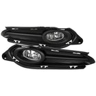 2016-2018 Honda HR-V/Vezel 12V/35W H8 Fog Lights Kit w/ Black Bezels (Chrome Housing/Clear Lens)