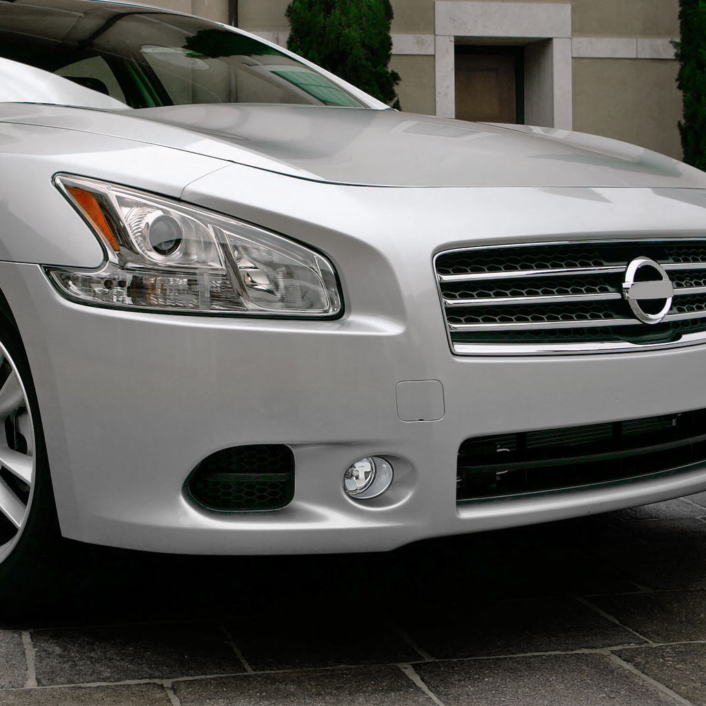 2009-2014 Nissan Maxima H11 Fog Lights Kit w/ Switch & Wiring Harness (Chrome Housing/Clear Lens)