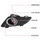 2003-2005 Mazda 6 Sedan H3 Halo Ring Fog Lights Kit (Chrome Housing/Clear Lens)